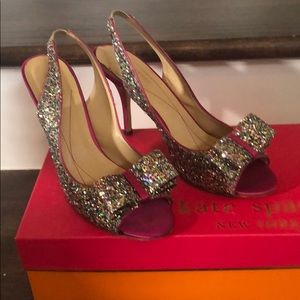 Kate Spade glitter sandals